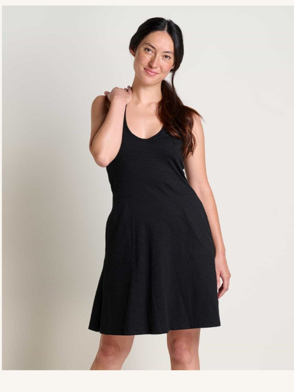 Toad&Co Black Plumeria Halter Dress X-Small